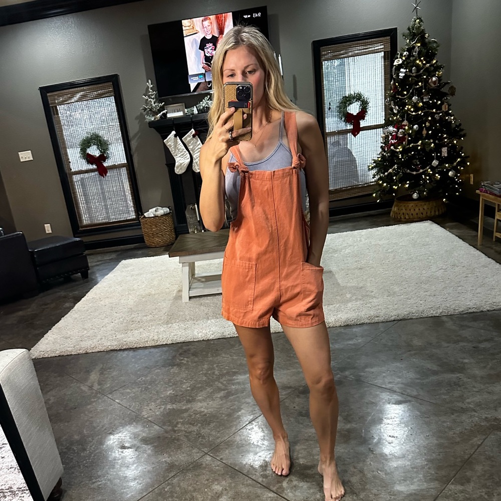 Women's Orange Overalls